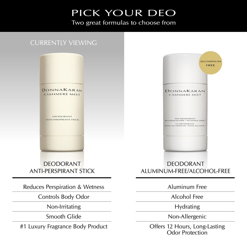 Donna Karan Cashmere Mist stick opened with visible product ready to apply