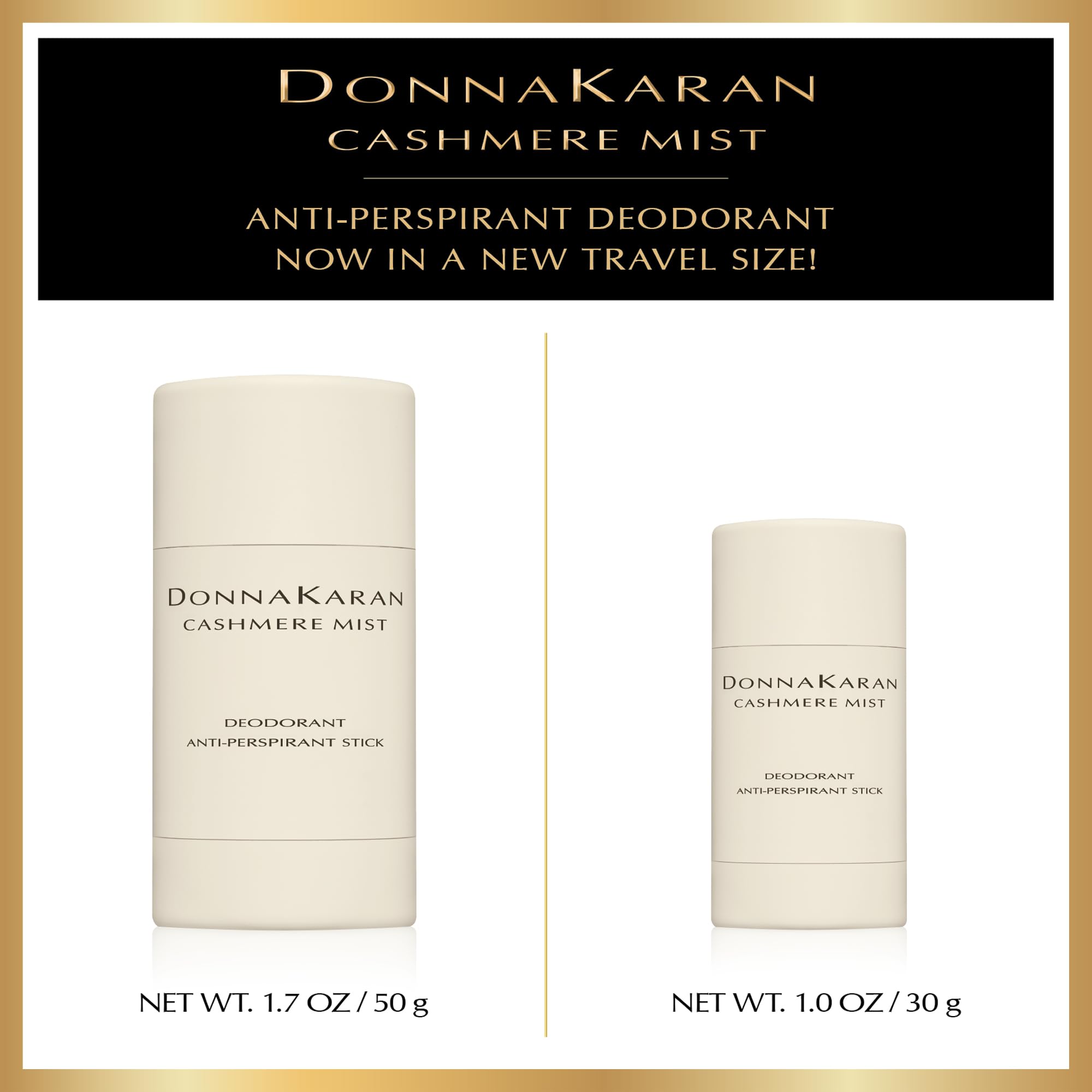 Donna Karan Cashmere Mist stick packed in a travel bag for on-the-go freshness