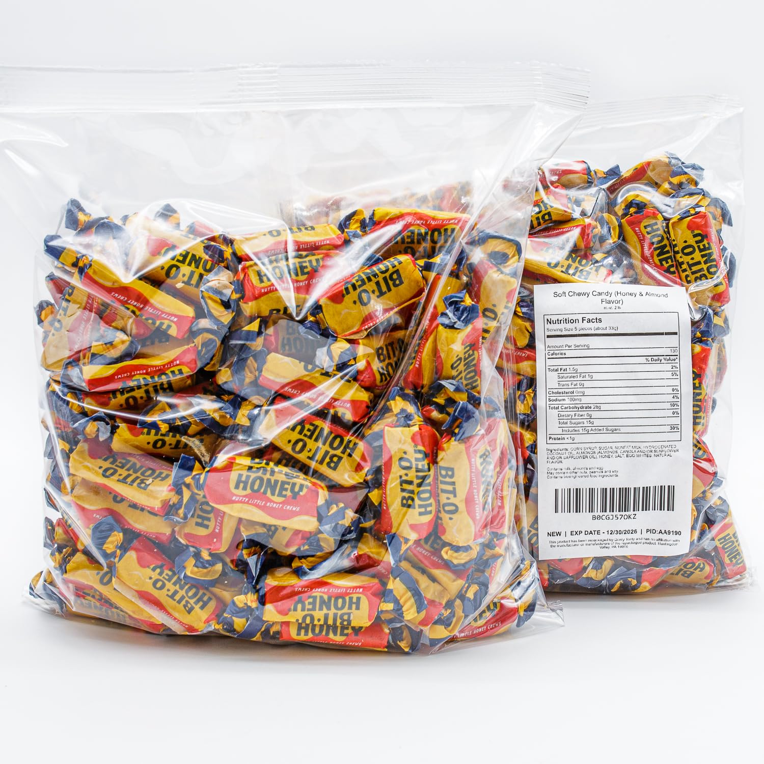 Donty-Tonty nutrition and ingredient label for shopper information