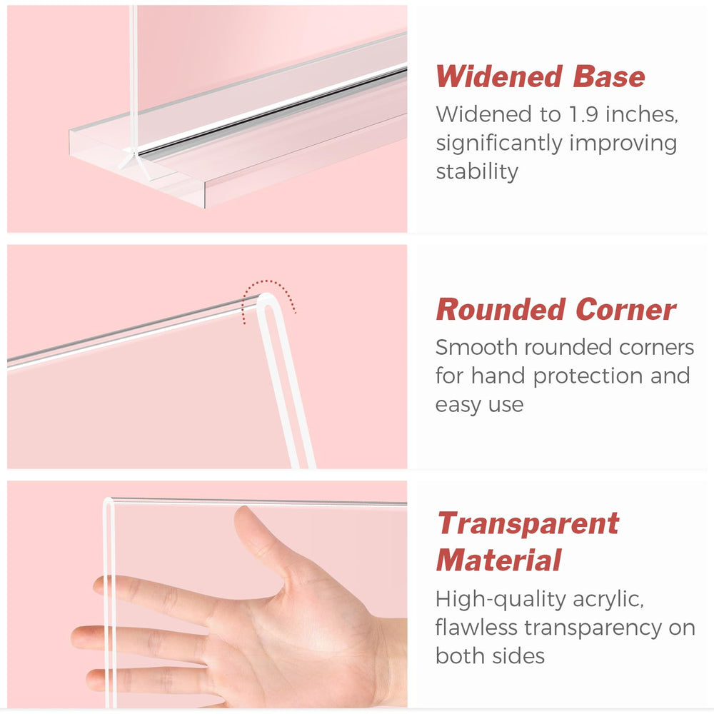 Dooiclear double-sided display revealing two pages visible back-to-back for promotions