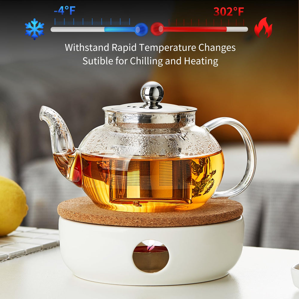 DOPUDO lid and wide top opening view demonstrating easy filling and removable infuser access