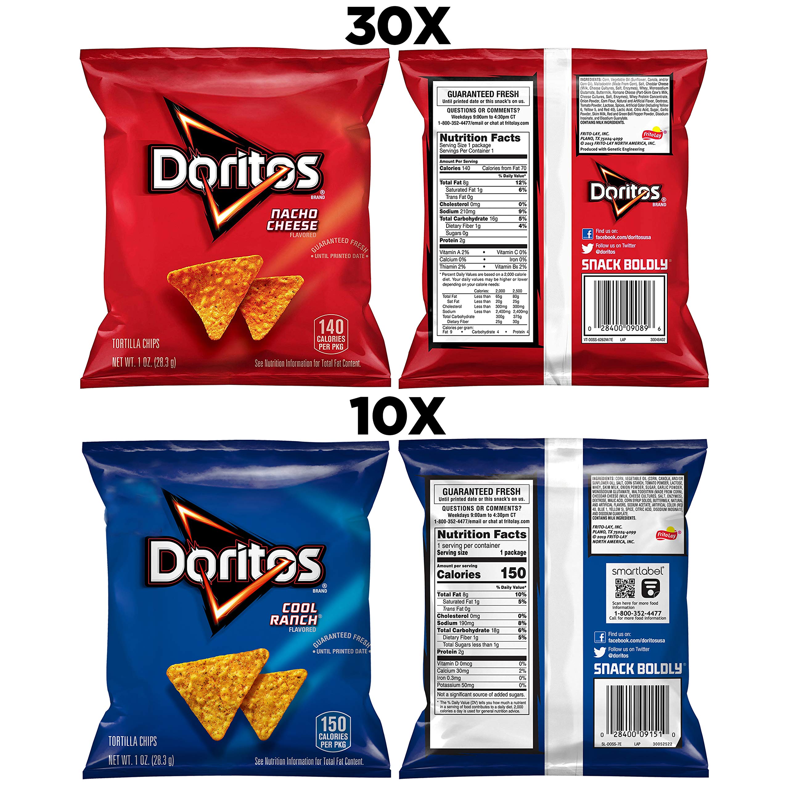 Doritos Cool Ranch bag closeup with clear branding and crisp benefit