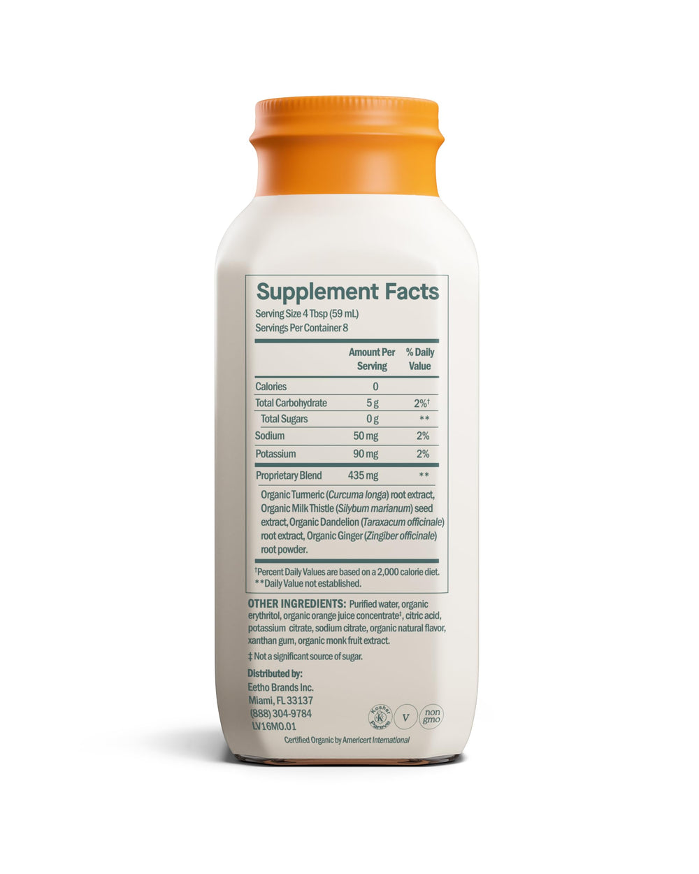 Dose for Your Liver 2oz serving held in hand to show portion size and convenience benefit