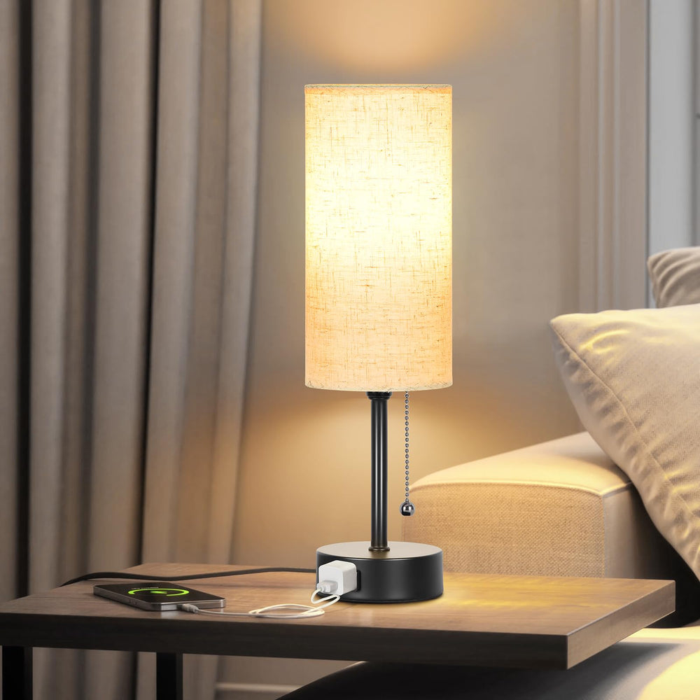 Dott Arts lamp in bedroom lifestyle setting creating cozy, functional ambiance