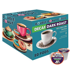 Double Donut front packaging showing 80-count pods and bold branding for convenience
