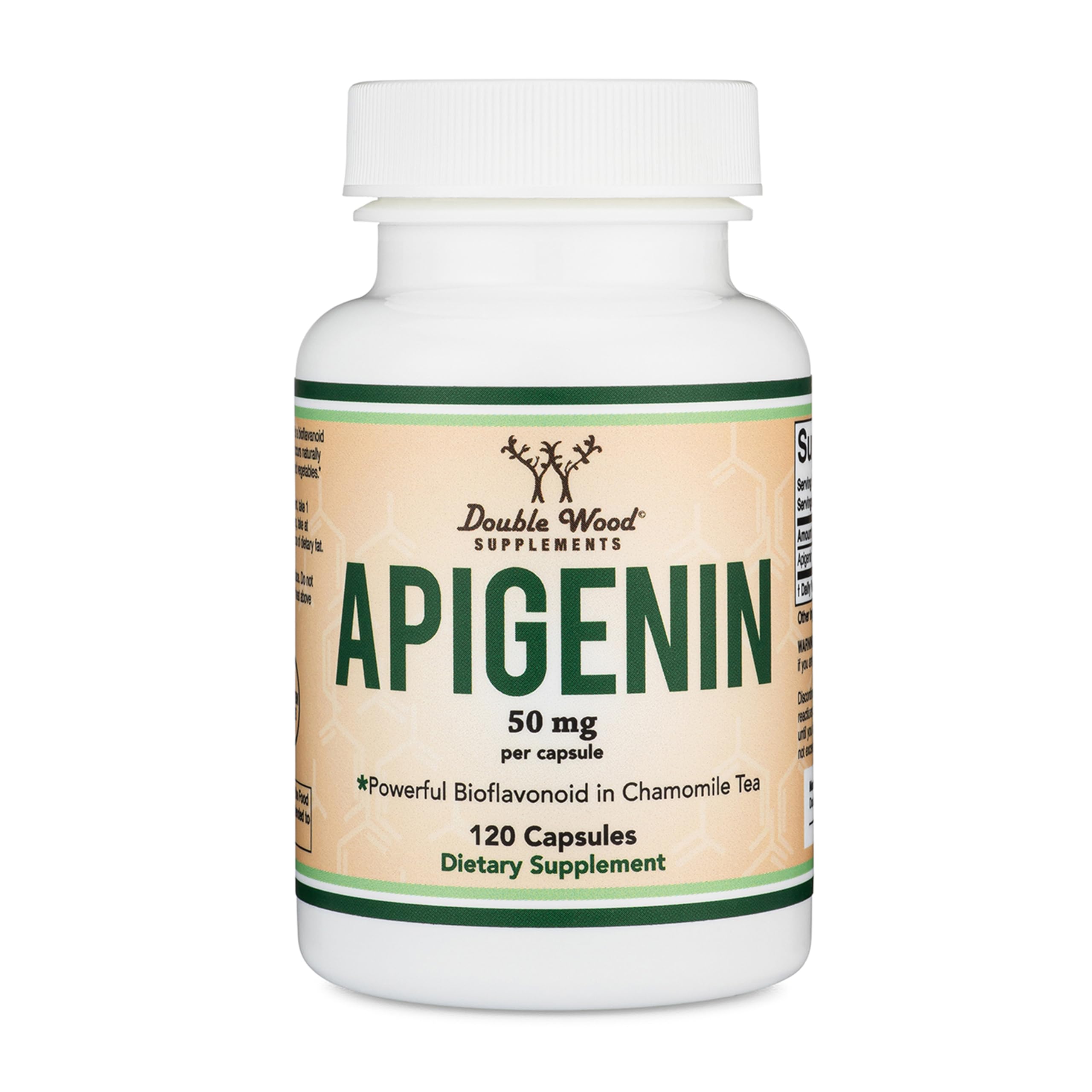 Double Wood Supplements bottle front label showing product name and size for clarity