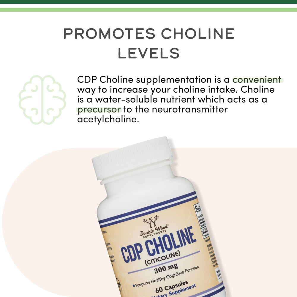 Supplement facts label close-up on Double Wood bottle for ingredient transparency