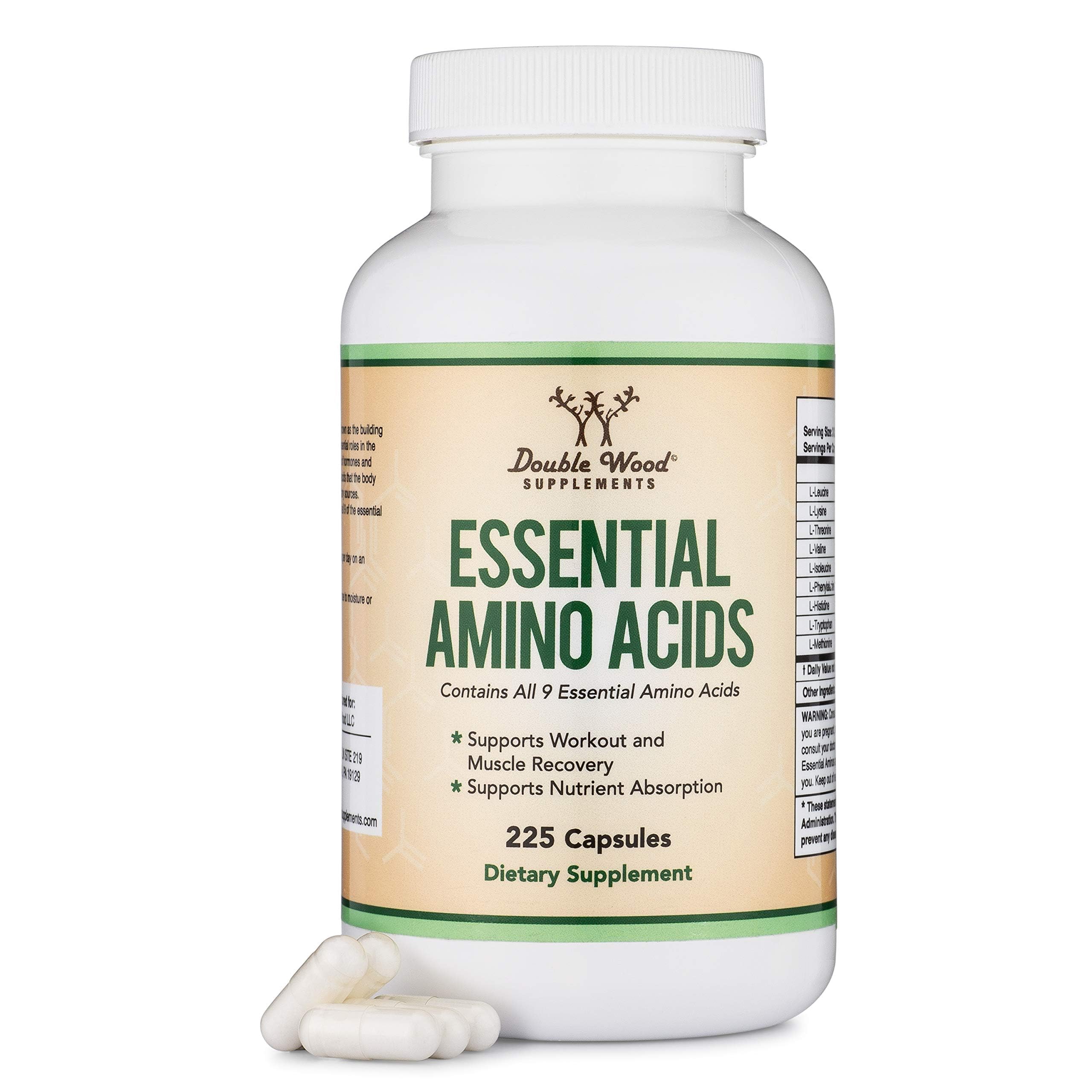 Double Wood Supplements front packaging showing product benefit and count