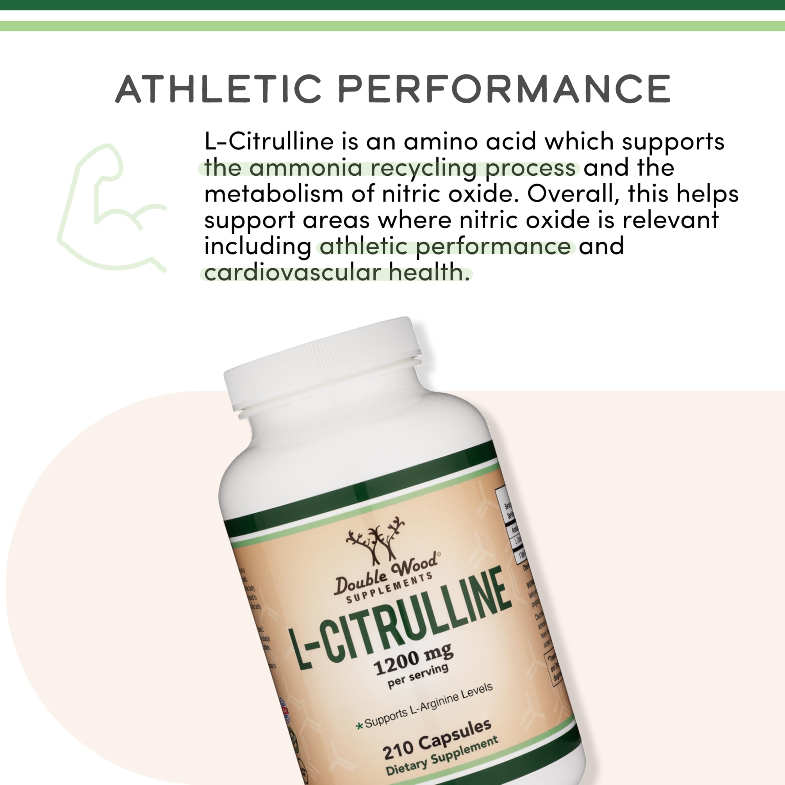 Double Wood Supplements supplement facts label close-up showing clear dosing and testing transparency