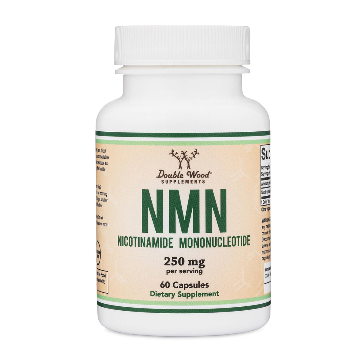 Double Wood Supplements bottle front view showing product and clean design, promotes trust