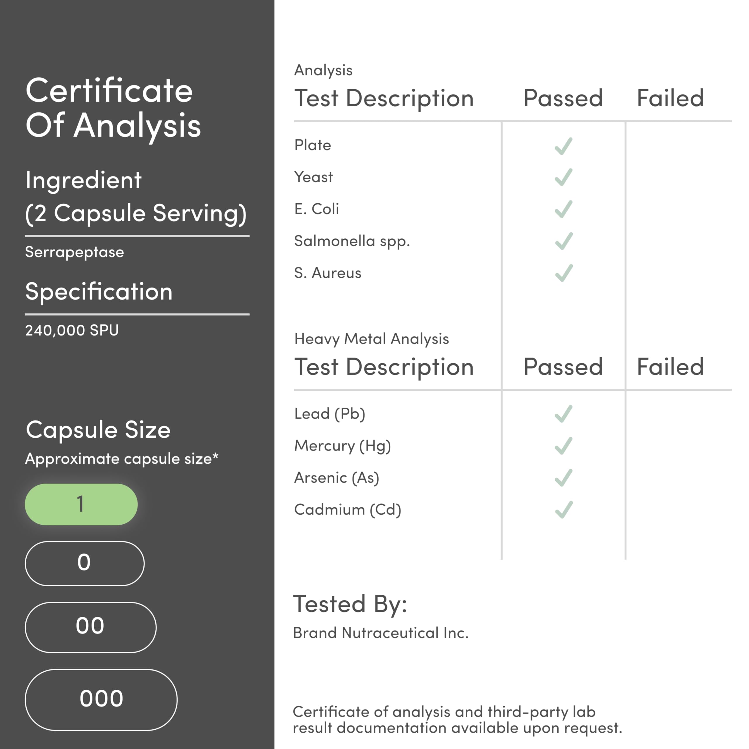 Lab test report and bottle together showing Double Wood quality and third-party testing benefit
