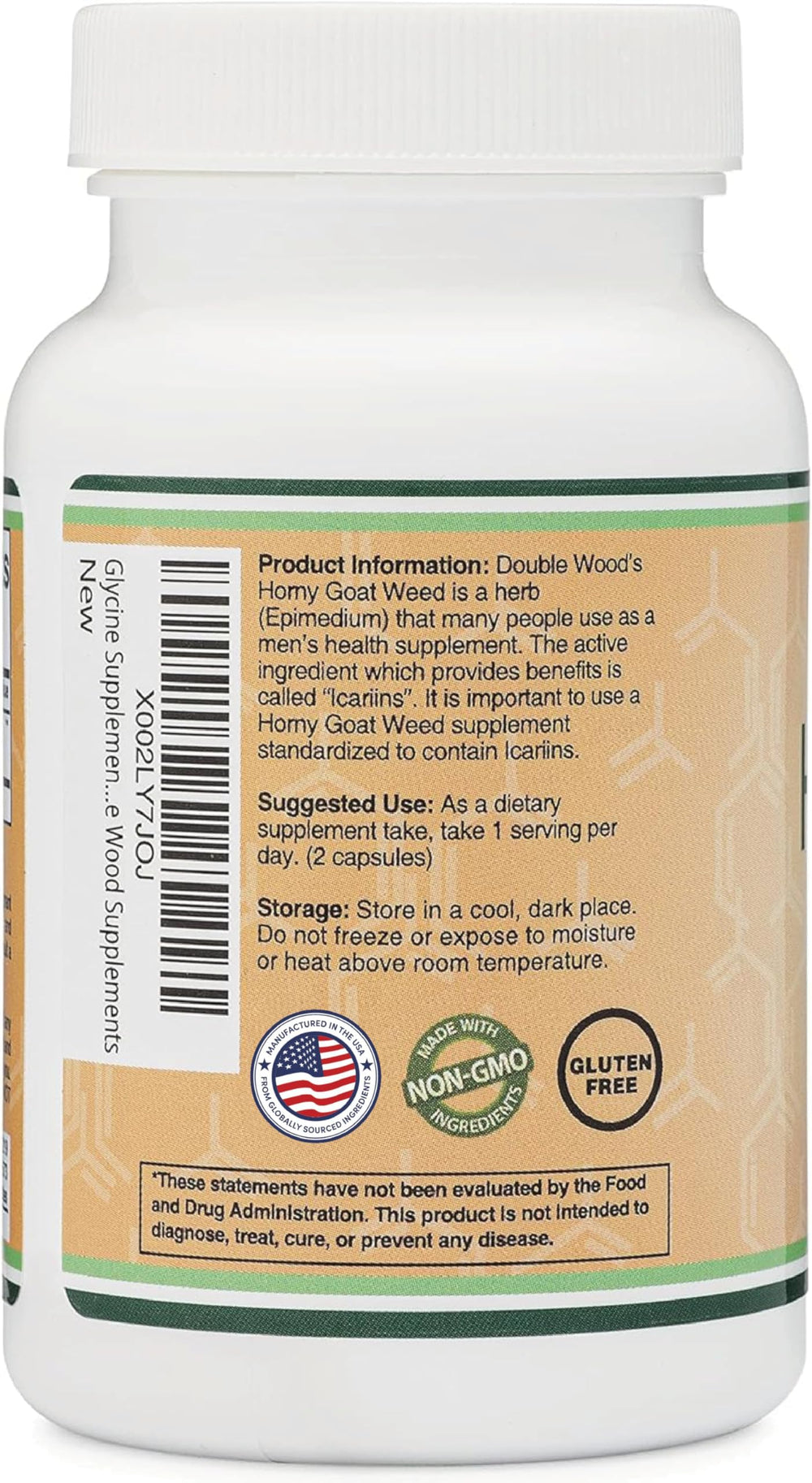 Close-up of Horny Goat Weed extract powder texture by Double Wood highlighting concentrated quality
