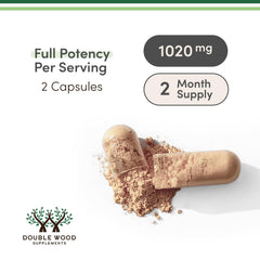 Double Wood Supplements supplement facts label showing dosage and ingredient clarity