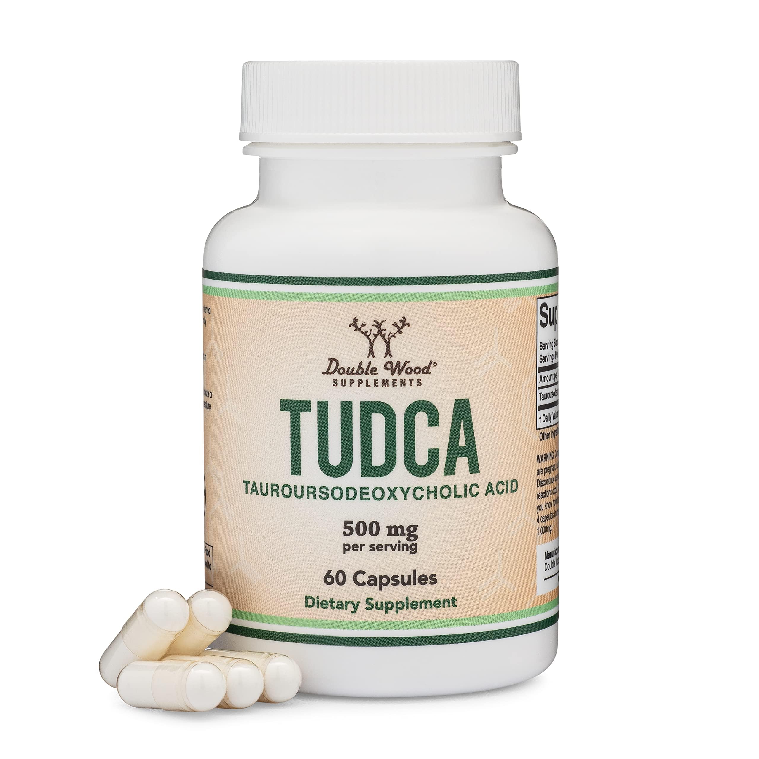 Double Wood Supplements front bottle view showing supplement branding and 60 capsules