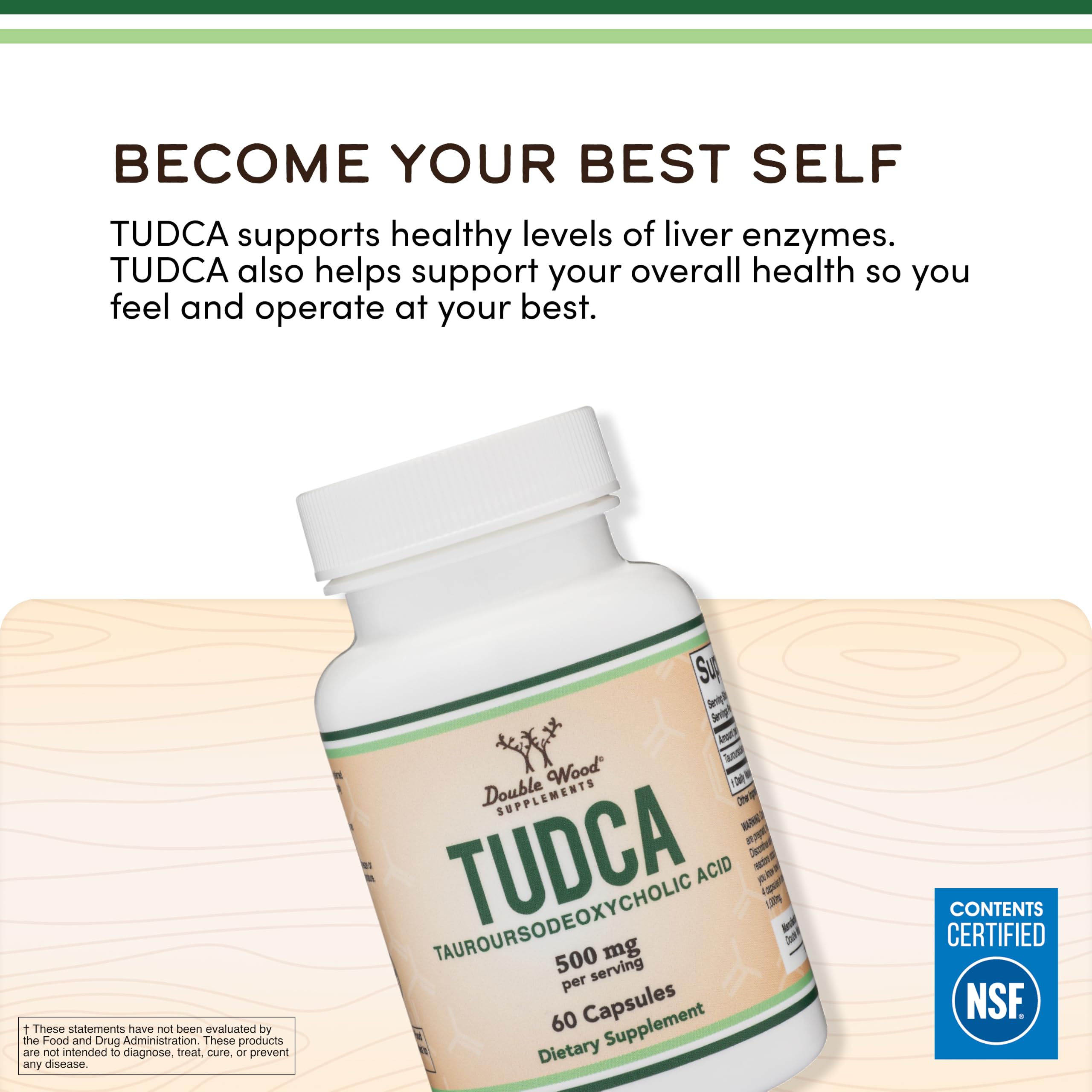 Double Wood Supplements label and nutrition facts showing ingredient transparency and safety