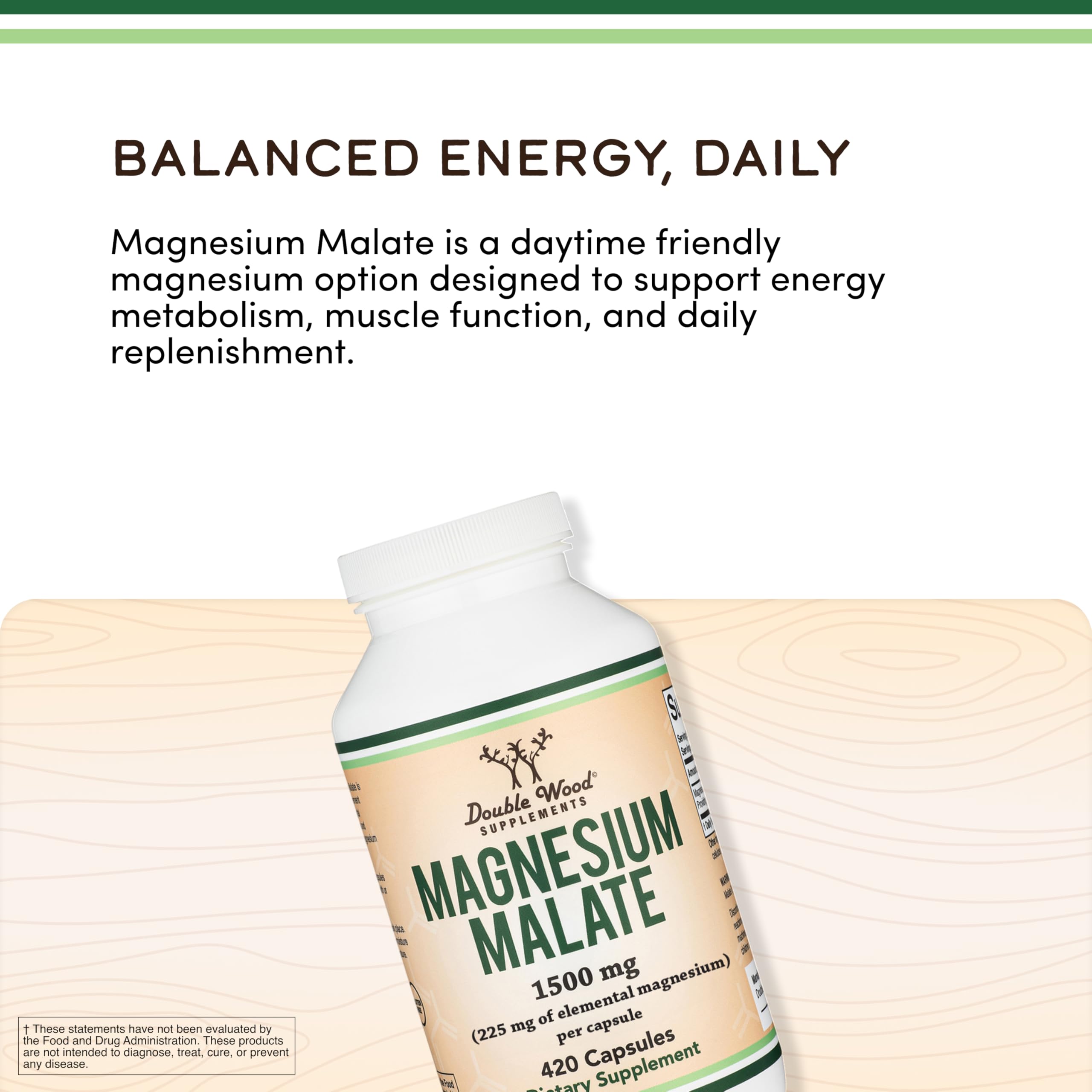 Double Wood bottle beside fruit to emphasize malic acid natural source and balanced formulation