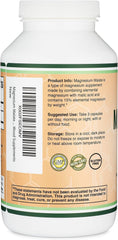 Label detail on Double Wood bottle showing supplement facts and dosage information clearly