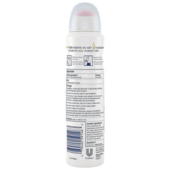 Dove clear finish spray mist closeup demonstrating quick-dry benefit
