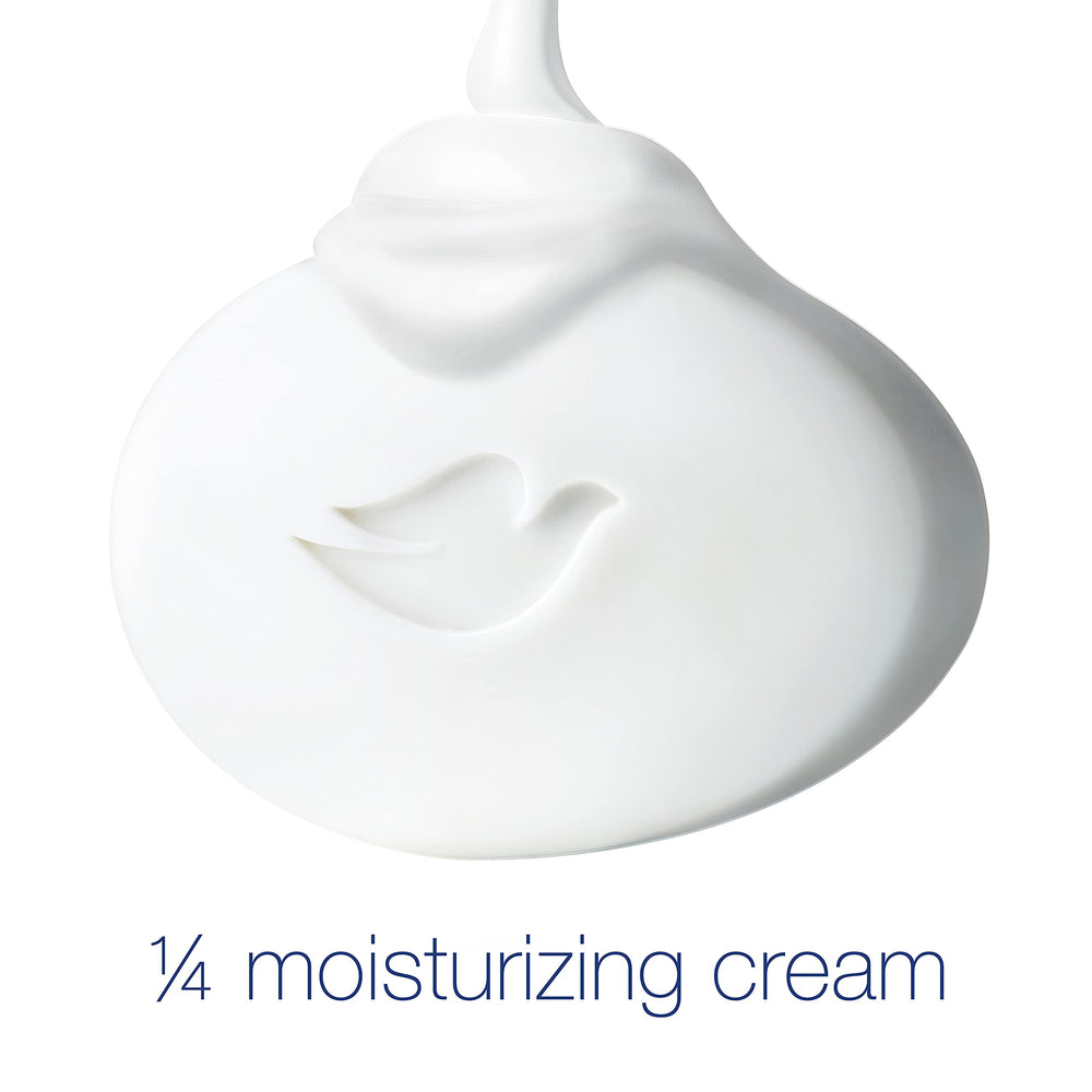 Ingredient label on Dove bar package showing mild cleansers and moisturizers