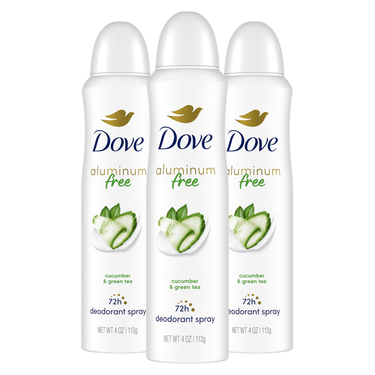 Dove front packaging showing cucumber and green tea scent and benefit of freshness
