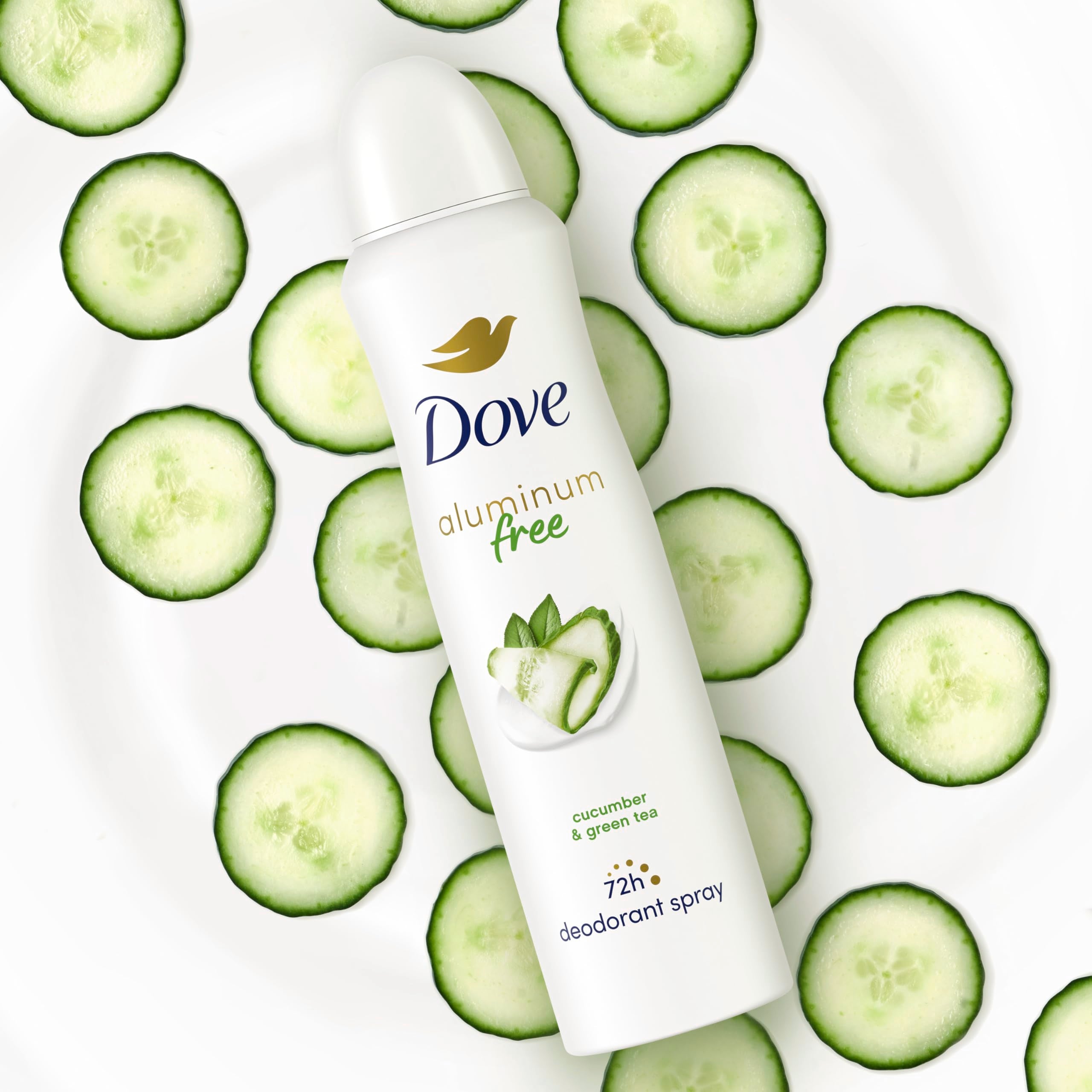 Dove can on bathroom counter showing fresh scent ready for morning routines