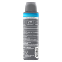 Dove Men+Care back label with directions and protection details