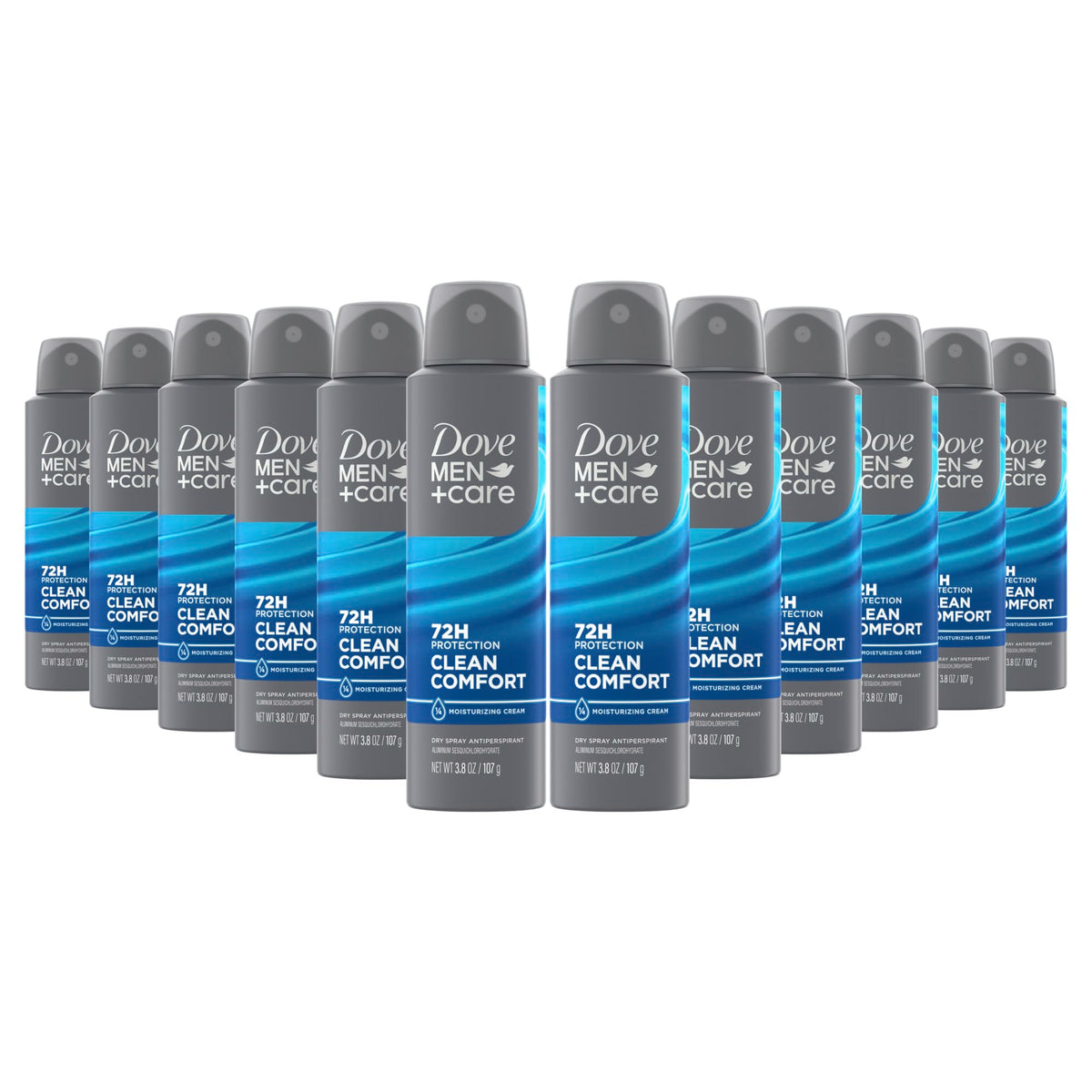 Dove Men+Care front can showing clean comfort label and scent benefit