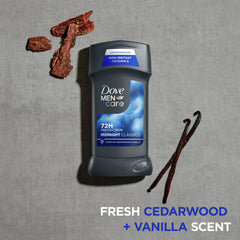 Dove Men+Care close-up of stick surface highlighting smooth texture and skin comfort