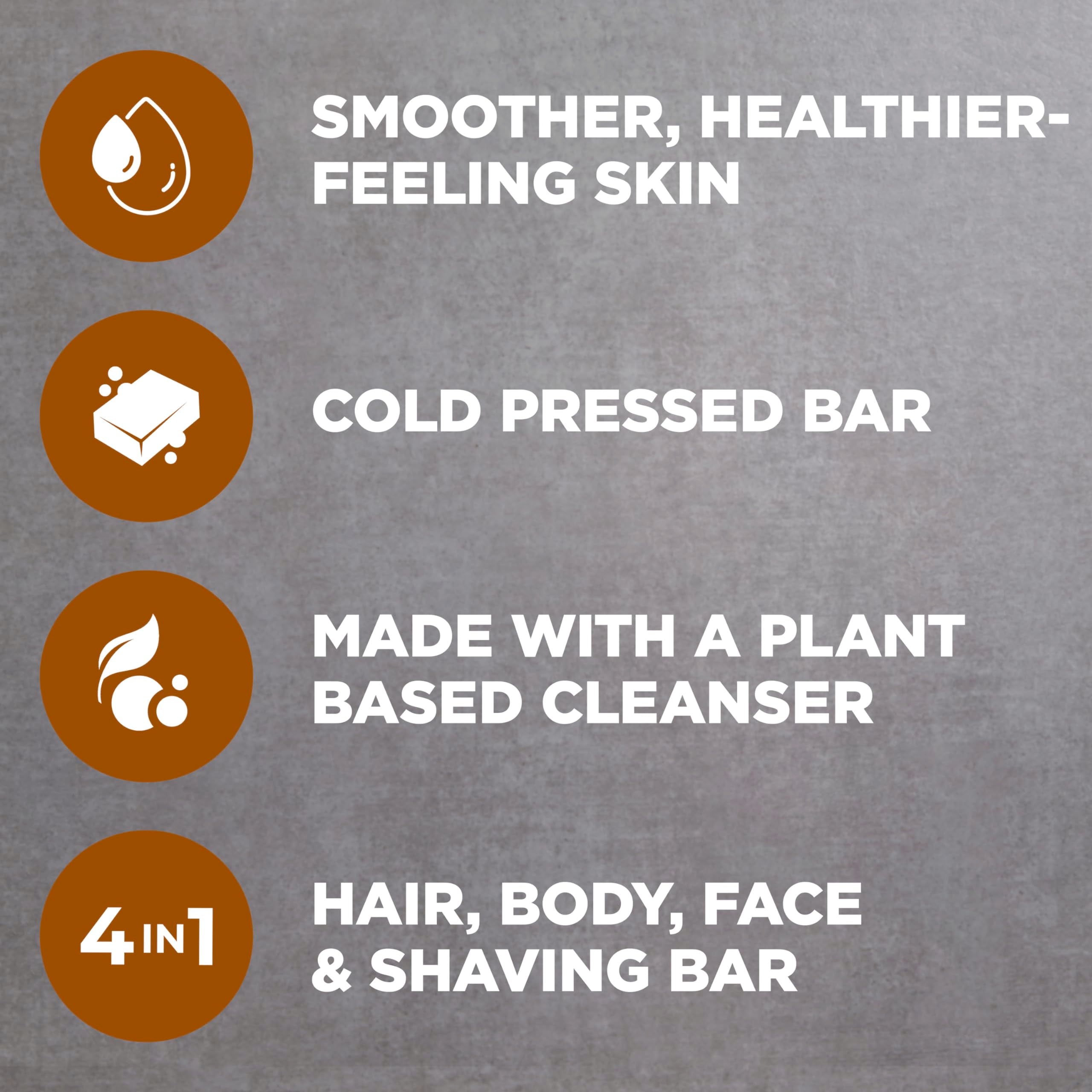 Dove Men+Care bar creating lather to show gentle cleansing and shave use