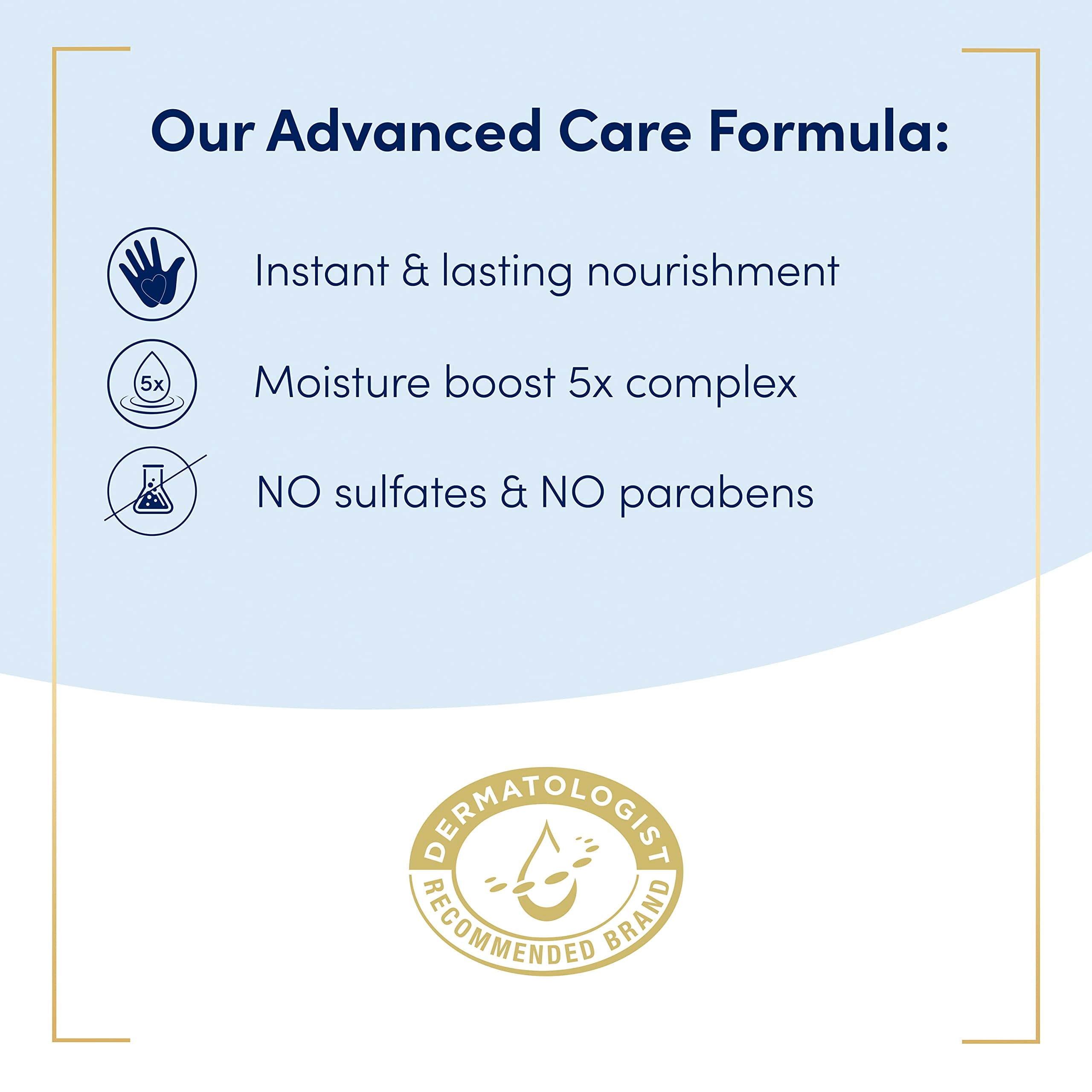 Dove pump in use on hands showing gentle cleansing benefit