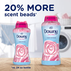 Downy April Fresh open jar with beads close-up highlighting texture and fragrance