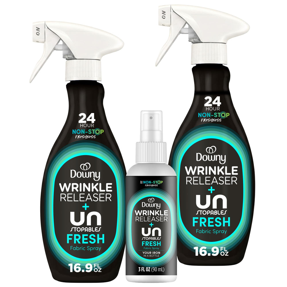 Downy front packaging bottles showing value pack and easy storage benefit