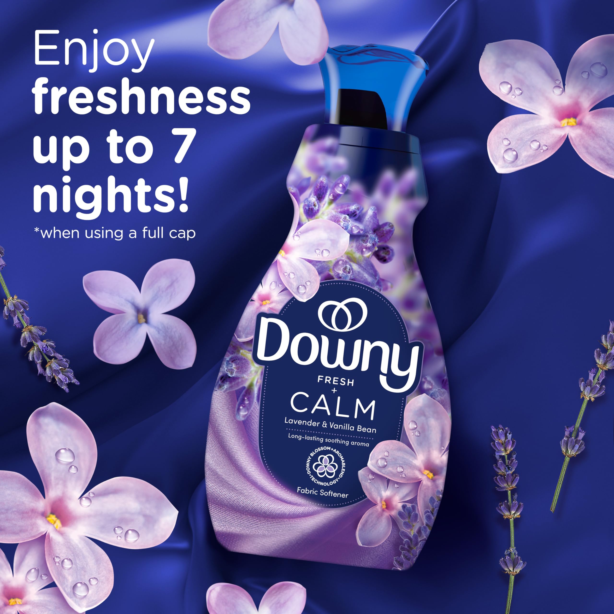 Two Downy bottles side-by-side representing pack of two value and supply