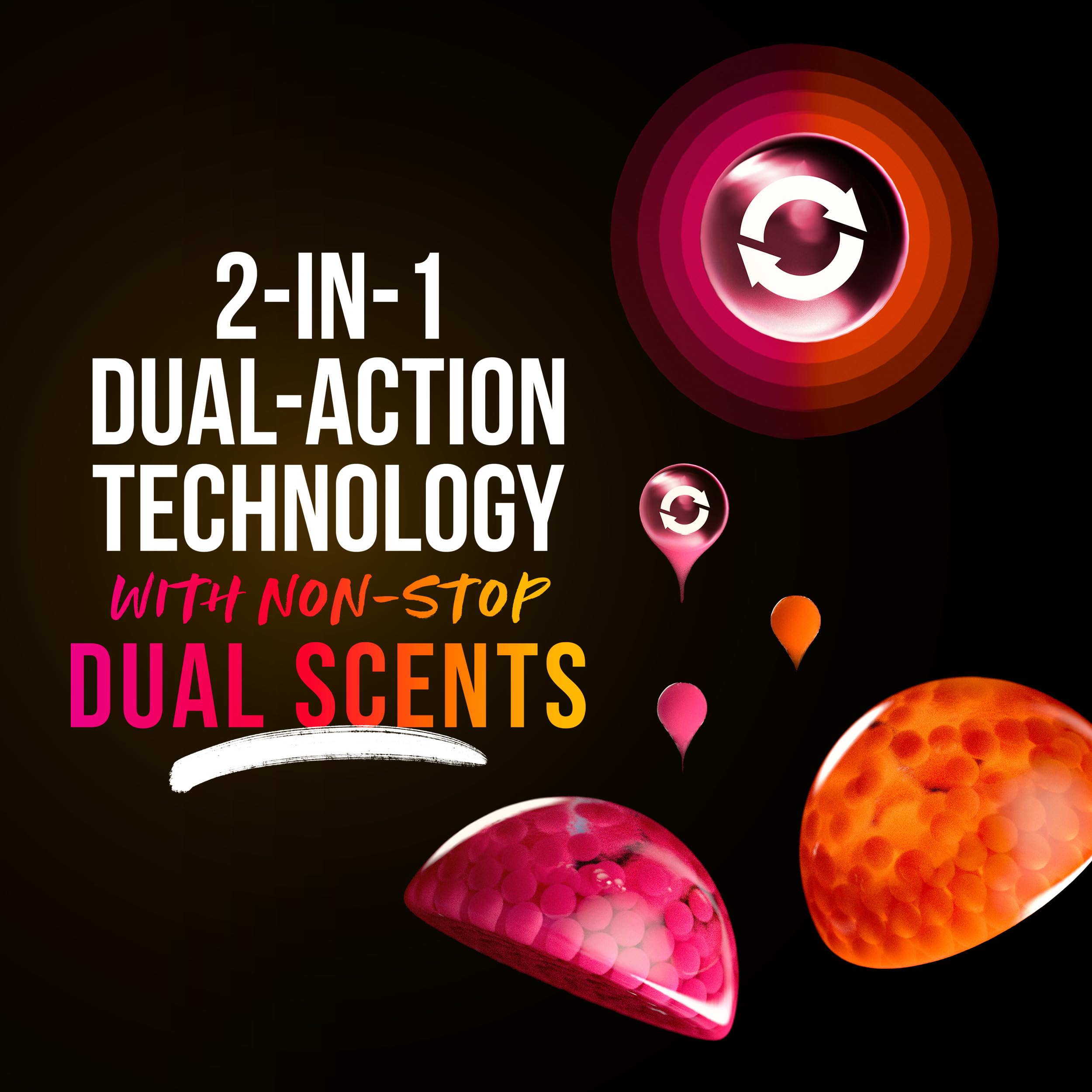 Pouring Downy Unstopables Fusions beads into washer drum for easy pre-wash scent boost