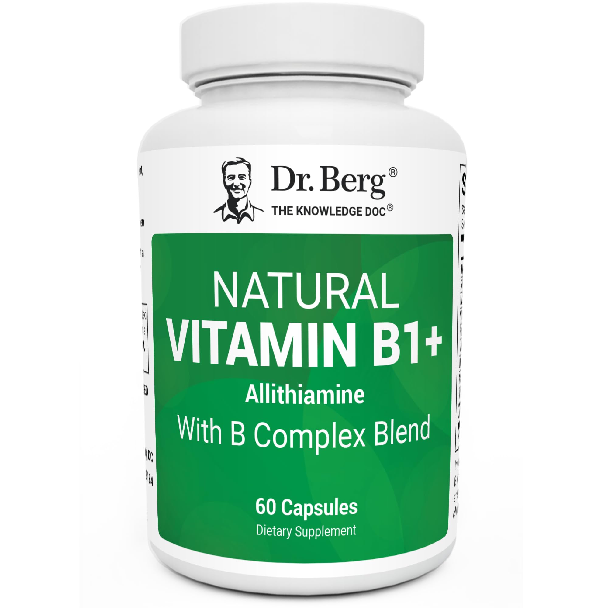 Dr. Berg front label showing B complex benefits and branding