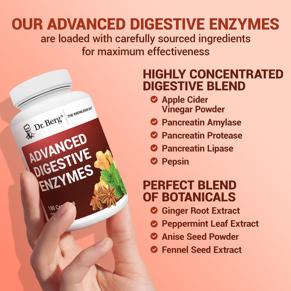 Dr. Berg ginger and peppermint botanicals communicating soothing benefits
