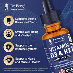 Dr. Berg glass bottle beside its box emphasizing premium packaging and protected glass
