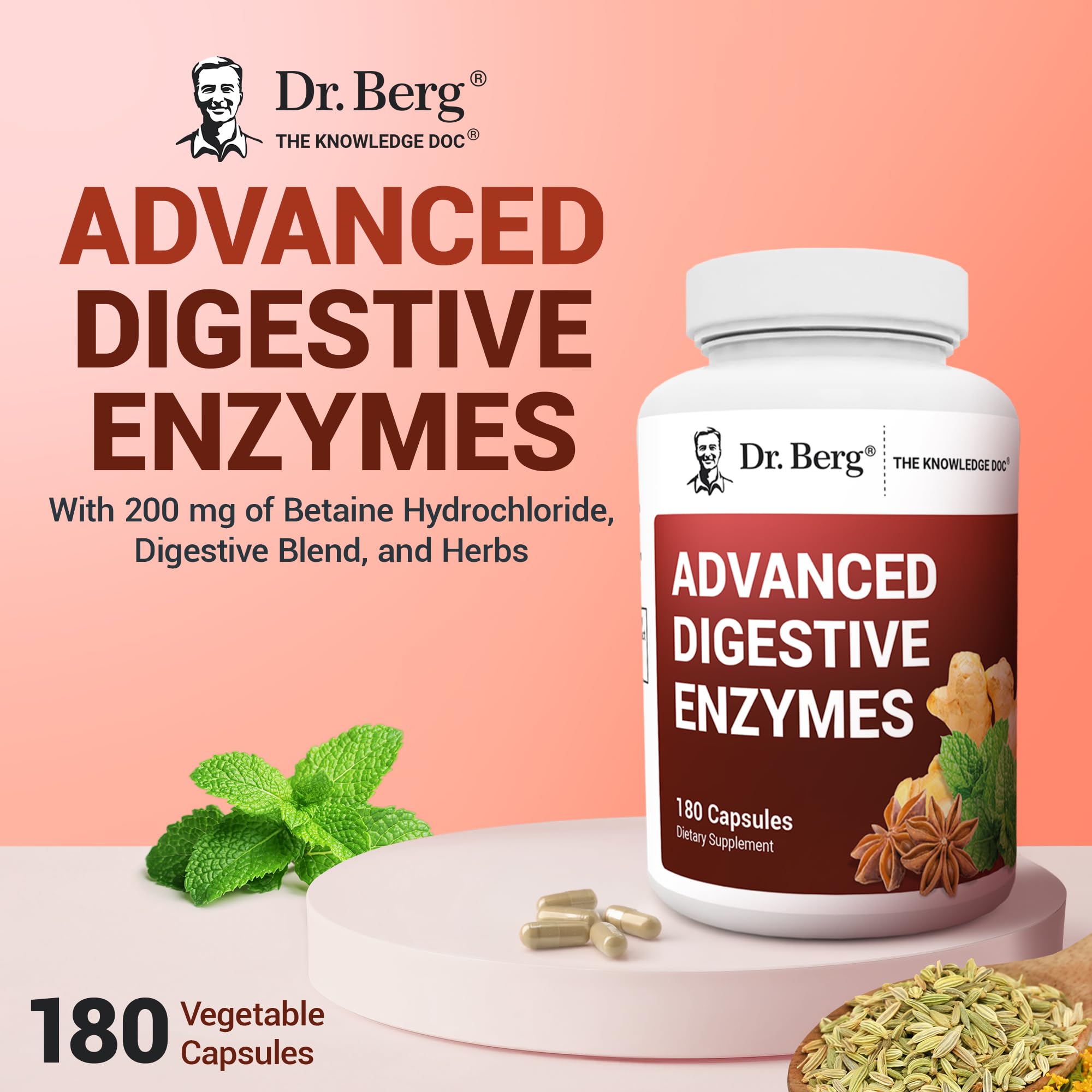 Dr. Berg capsules in hand to show size and consumer-friendly scale