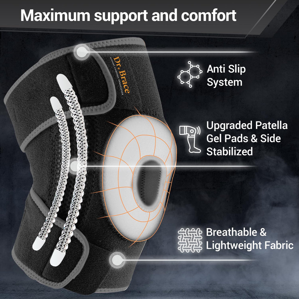 DR. BRACE side stabilizer detail offering lateral stability benefit