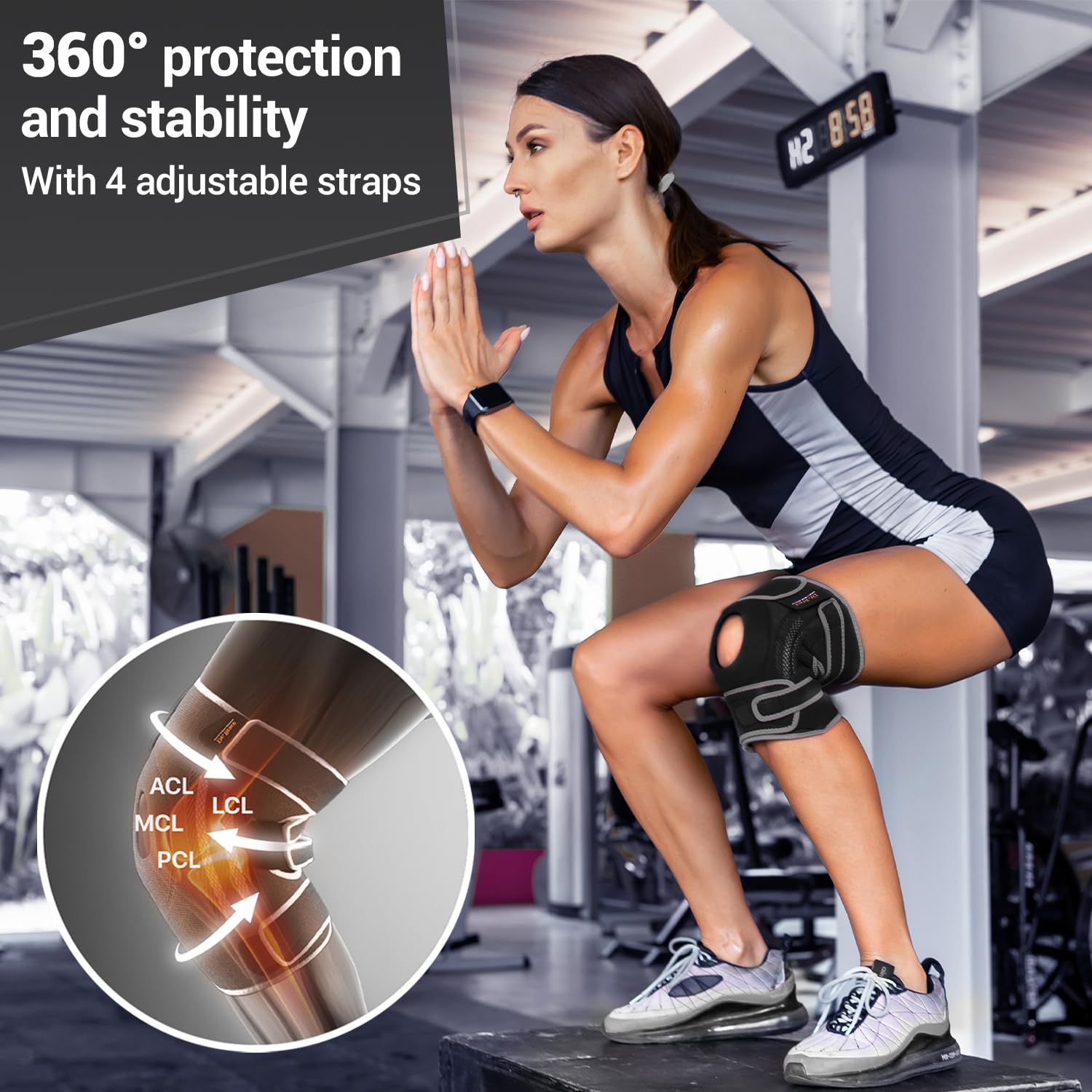 DR. BRACE showing size reference and strap adjustment for comfort
