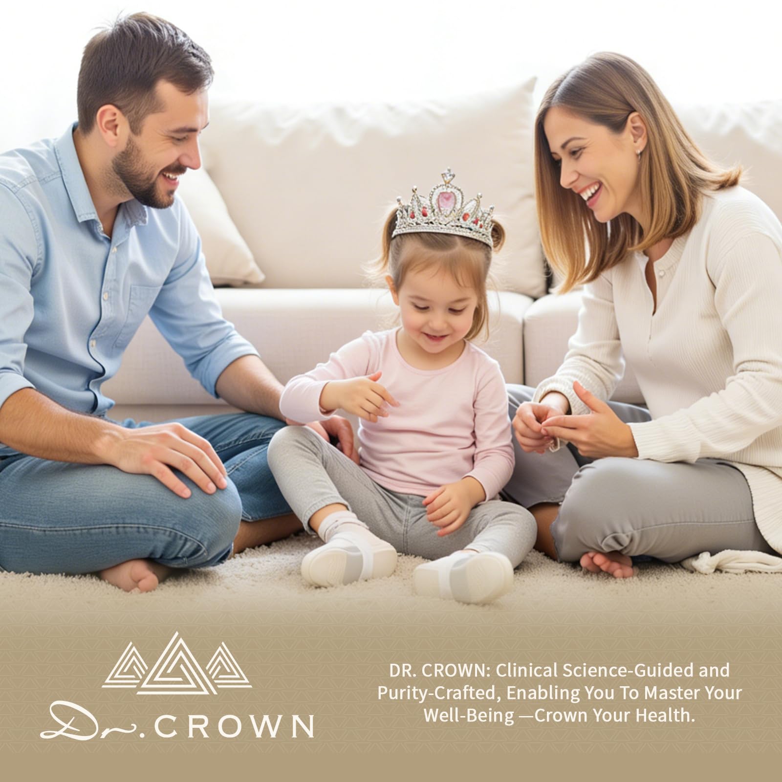 DR. CROWN open bottle with capsules ready to take for consistent dosing