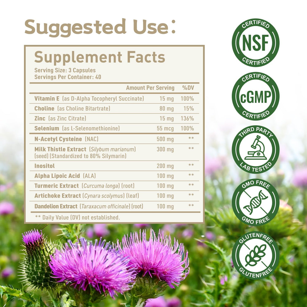 DR. CROWN raw ingredient display including milk thistle and turmeric benefits
