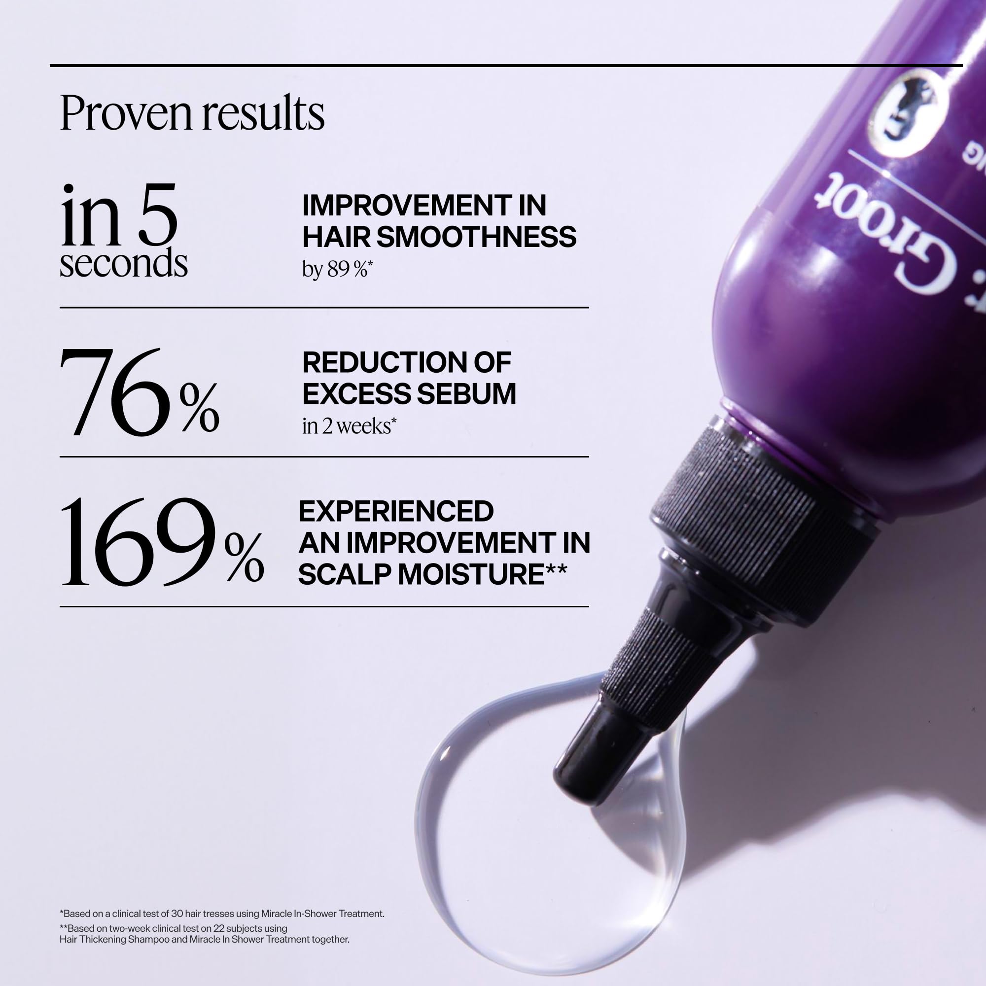 Dr. Groot scalp massage demo showing how to distribute product for targeted exfoliation