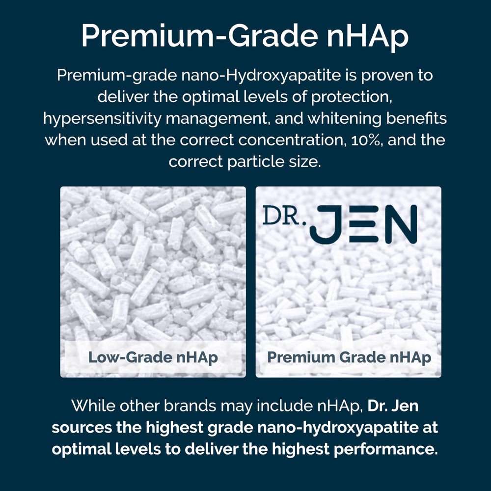 Dr Jen close-up of toothpaste texture highlighting smooth, premium consistency