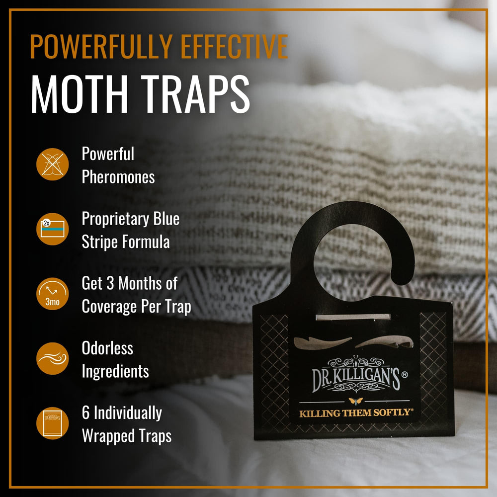 Dr. Killigan's close-up of sticky adhesive surface capturing moths, showing trap effectiveness