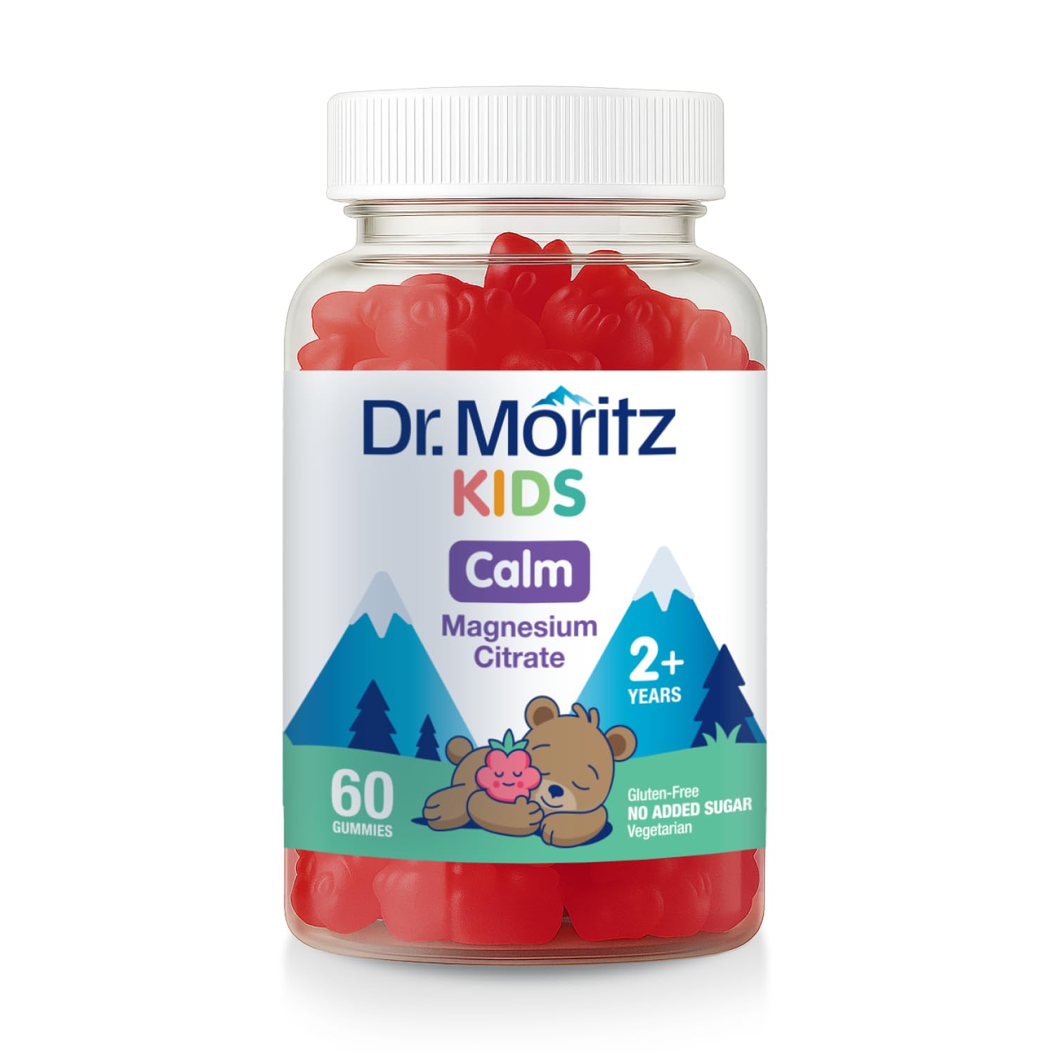 DR. MORITZ front packaging showing raspberry gummies and benefits