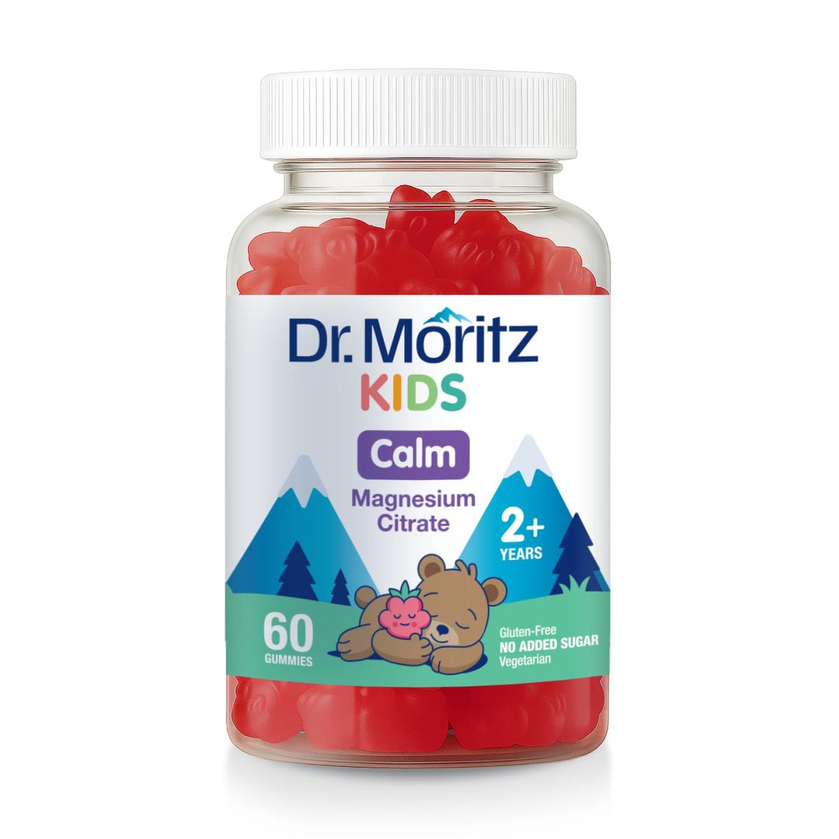DR. MORITZ front packaging showing raspberry gummies and benefits