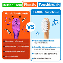 DR.NOAH four individually wrapped toothbrushes ready for travel