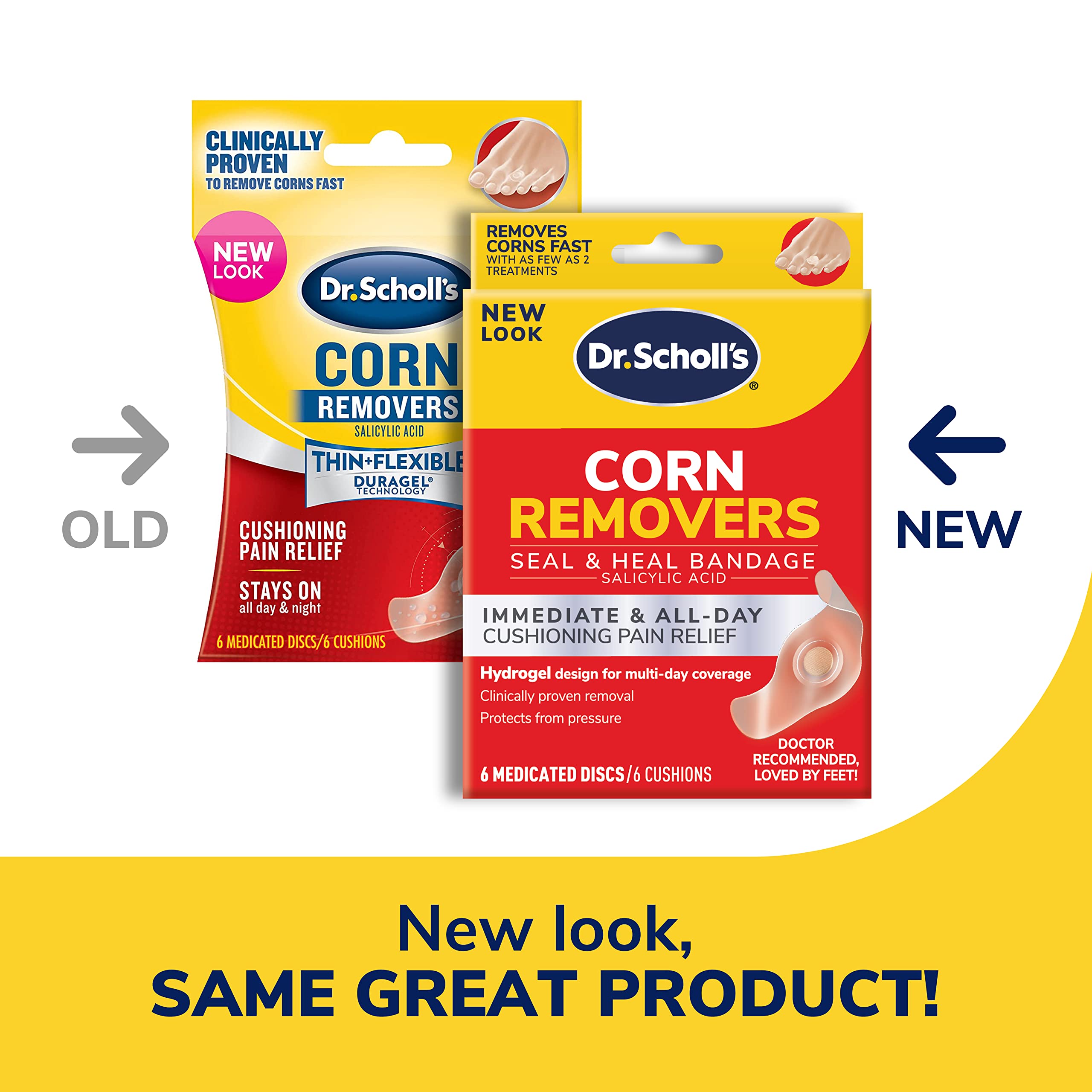 Dr. Scholl's hydrogel pad close-up showing soft texture and cushioning