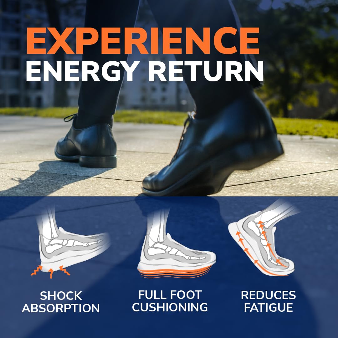 Dr. Scholl's full-length insole placed inside a shoe for immediate enhanced comfort